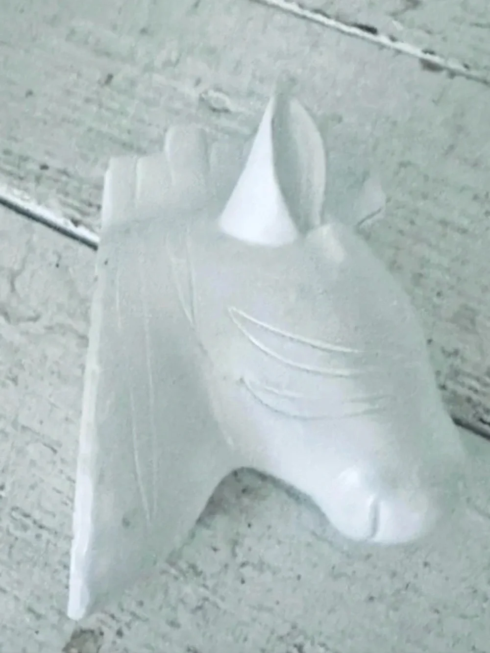 Mini Zebra Head Bust Wall Hanging White Painted Gallery Wall Safari Bohemian